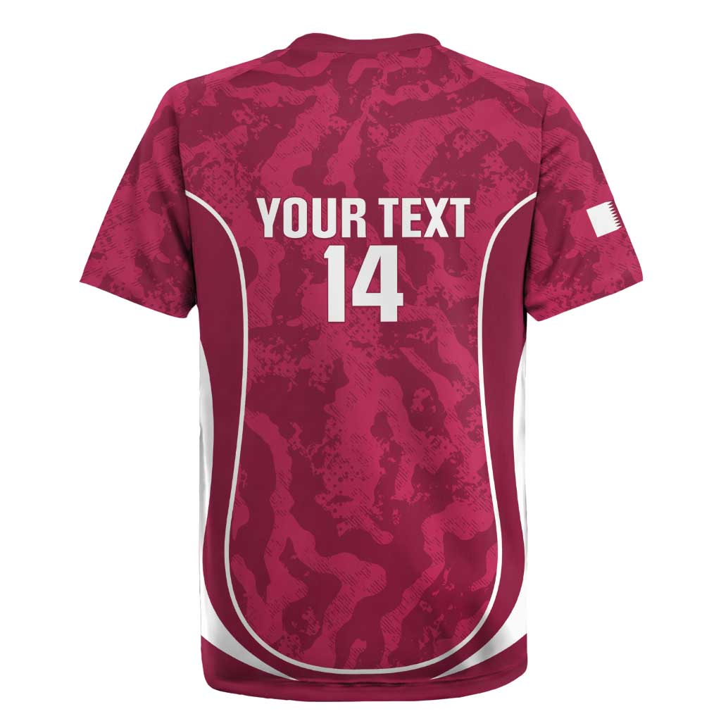 Custom Qatar Football Rugby Jersey 2026 Come On The Maroons - Wonder Print Shop