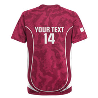 Custom Qatar Football Rugby Jersey 2026 Come On The Maroons - Wonder Print Shop