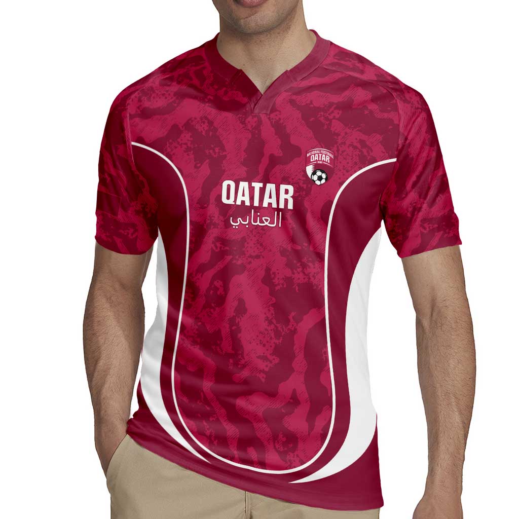 Custom Qatar Football Rugby Jersey 2026 Come On The Maroons - Wonder Print Shop