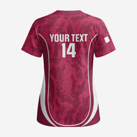 Custom Qatar Football Scrub Top 2026 Come On The Maroons - Wonder Print Shop