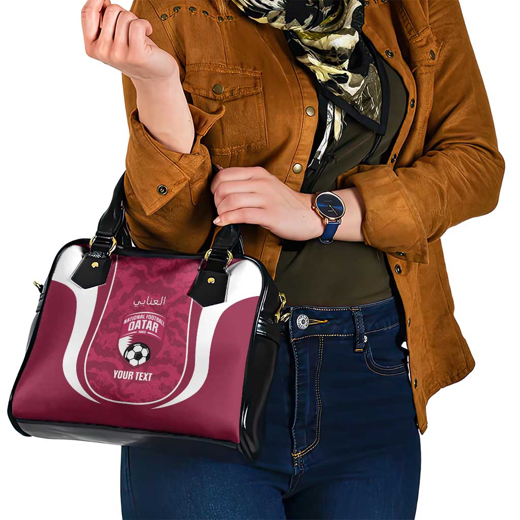 Custom Qatar Football Shoulder Handbag 2026 Come On The Maroons - Wonder Print Shop