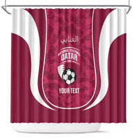 Custom Qatar Football Shower Curtain 2026 Come On The Maroons - Wonder Print Shop