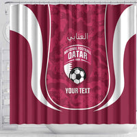Custom Qatar Football Shower Curtain 2026 Come On The Maroons - Wonder Print Shop