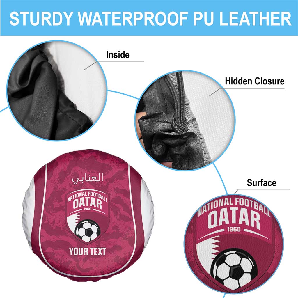 Custom Qatar Football Spare Tire Cover 2026 Come On The Maroons - Wonder Print Shop