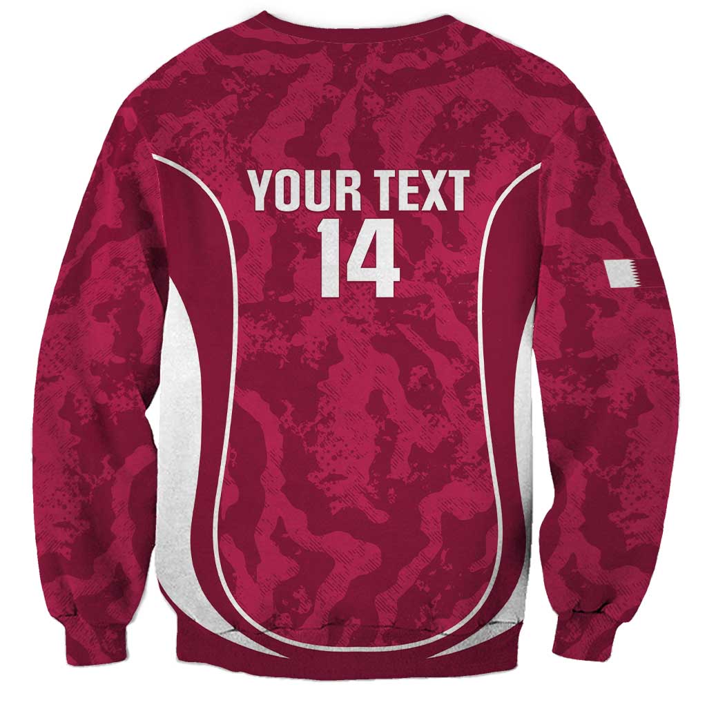 Custom Qatar Football Sweatshirt 2026 Come On The Maroons - Wonder Print Shop