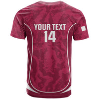 Custom Qatar Football T Shirt 2026 Come On The Maroons - Wonder Print Shop