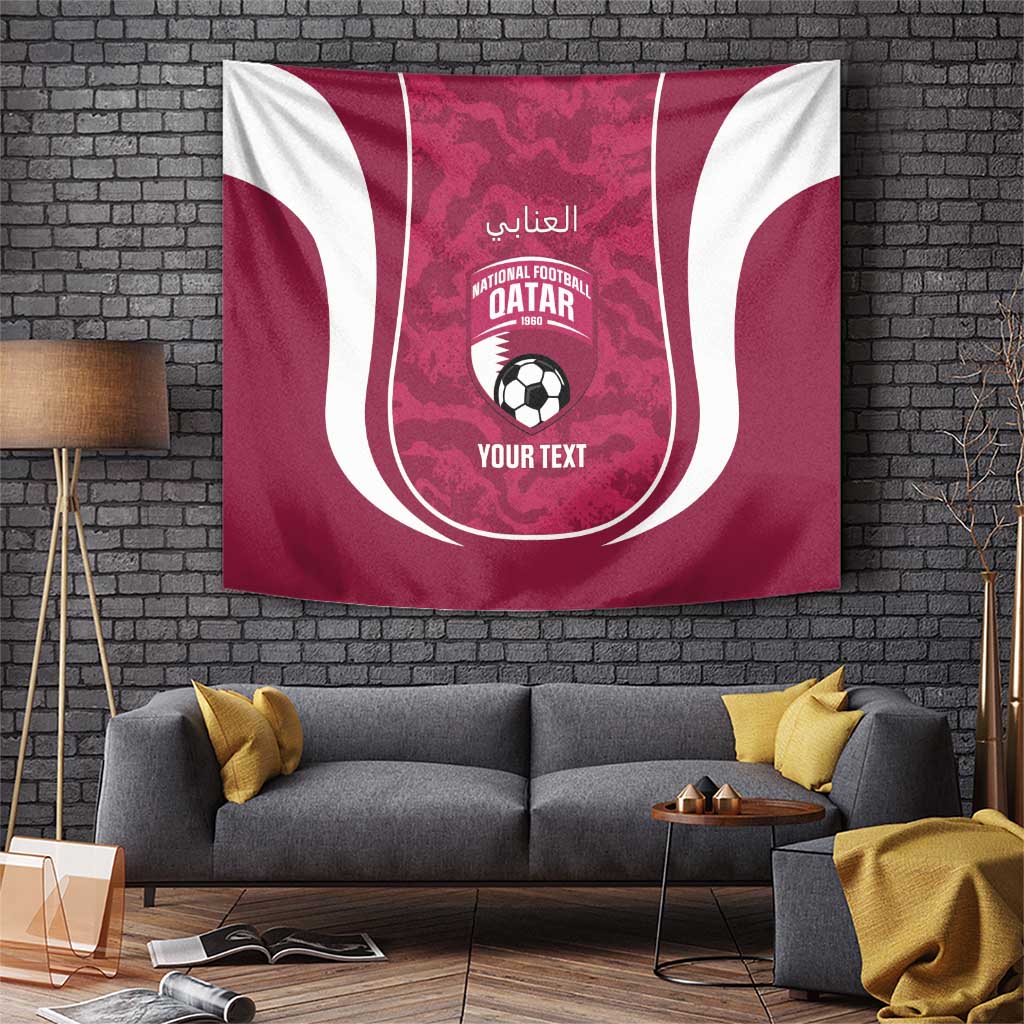 Custom Qatar Football Tapestry 2026 Come On The Maroons - Wonder Print Shop