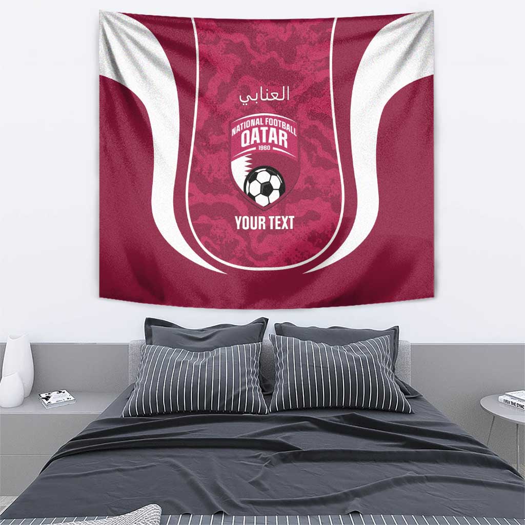 Custom Qatar Football Tapestry 2026 Come On The Maroons - Wonder Print Shop