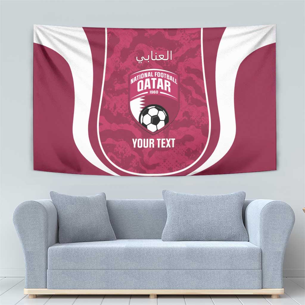 Custom Qatar Football Tapestry 2026 Come On The Maroons - Wonder Print Shop