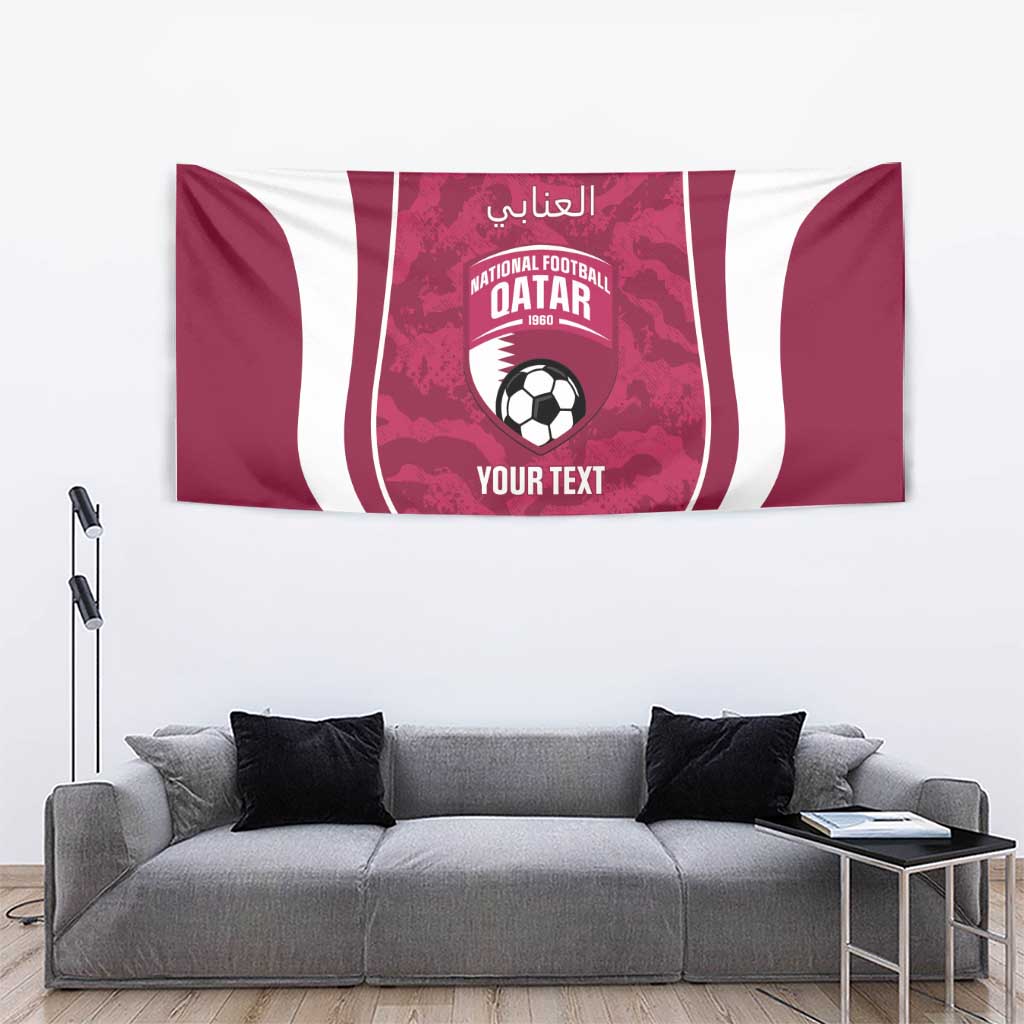 Custom Qatar Football Tapestry 2026 Come On The Maroons - Wonder Print Shop