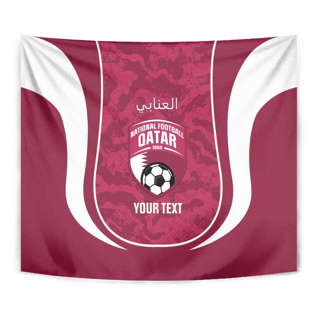 Custom Qatar Football Tapestry 2026 Come On The Maroons - Wonder Print Shop