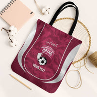Custom Qatar Football Tote Bag 2026 Come On The Maroons - Wonder Print Shop