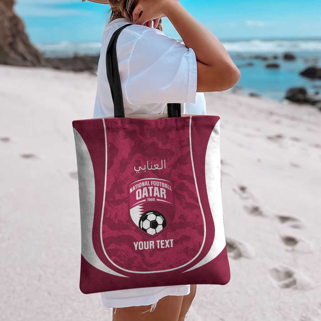 Custom Qatar Football Tote Bag 2026 Come On The Maroons - Wonder Print Shop