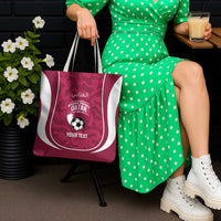 Custom Qatar Football Tote Bag 2026 Come On The Maroons - Wonder Print Shop