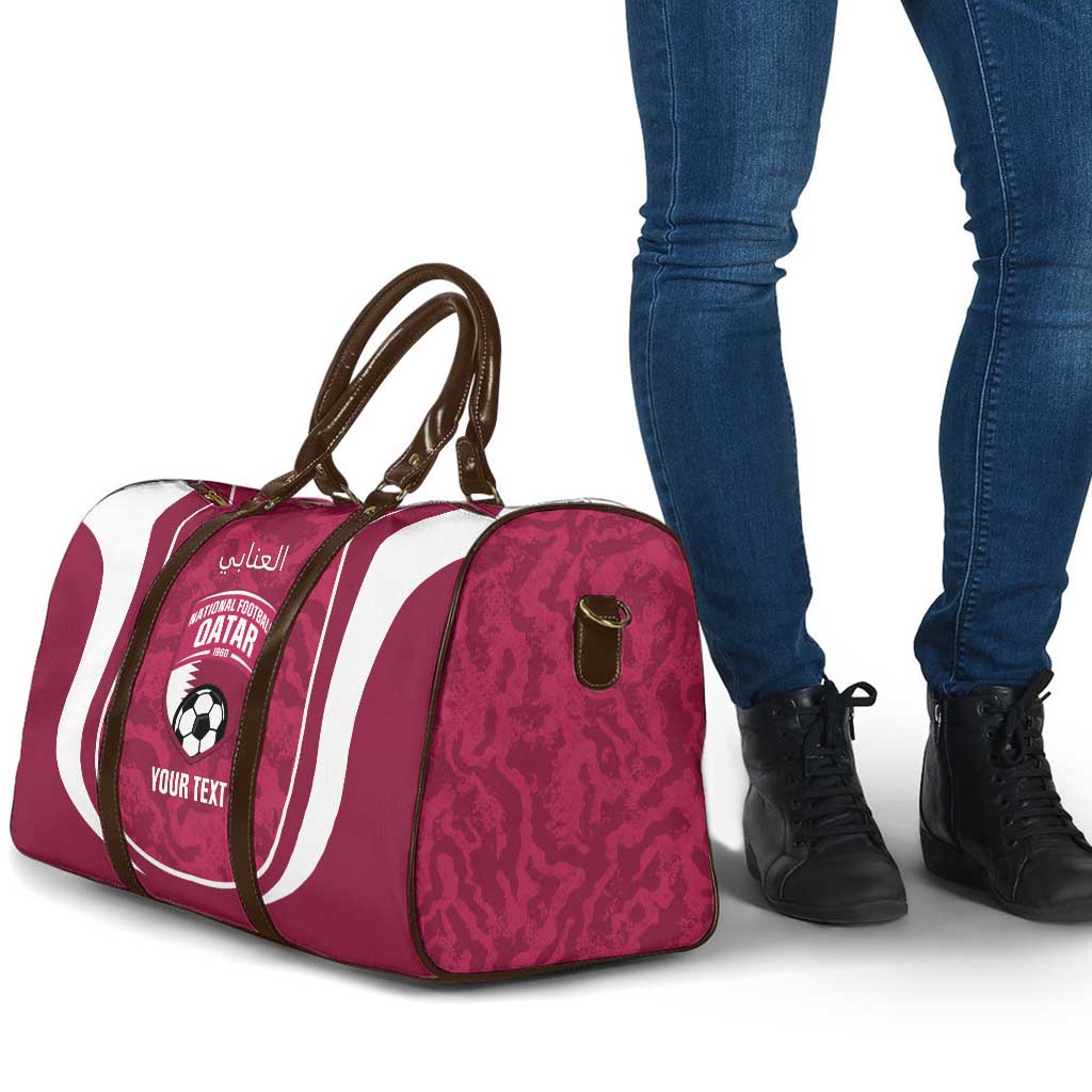 Custom Qatar Football Travel Bag 2026 Come On The Maroons - Wonder Print Shop