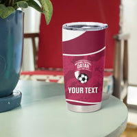 Custom Qatar Football Tumbler Cup 2026 Come On The Maroons - Wonder Print Shop