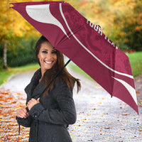 Custom Qatar Football Umbrella 2026 Come On The Maroons - Wonder Print Shop