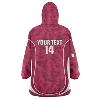 Custom Qatar Football Wearable Blanket Hoodie 2026 Come On The Maroons - Wonder Print Shop