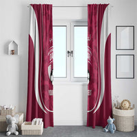 Custom Qatar Football Window Curtain 2026 Come On The Maroons - Wonder Print Shop