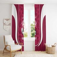 Custom Qatar Football Window Curtain 2026 Come On The Maroons - Wonder Print Shop