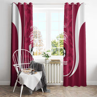 Custom Qatar Football Window Curtain 2026 Come On The Maroons - Wonder Print Shop