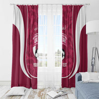 Custom Qatar Football Window Curtain 2026 Come On The Maroons - Wonder Print Shop