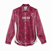 Custom Qatar Football Women Casual Shirt 2026 Come On The Maroons - Wonder Print Shop
