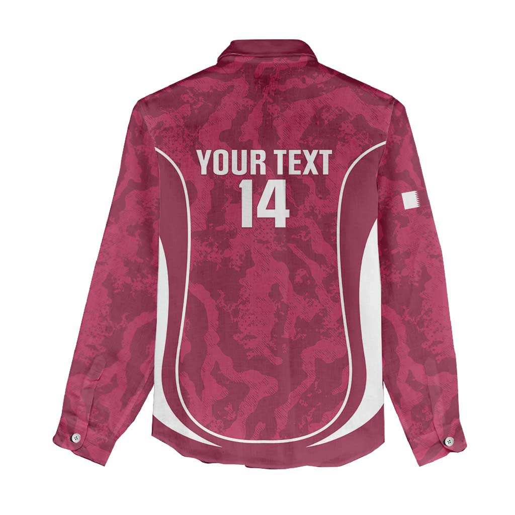 Custom Qatar Football Women Casual Shirt 2026 Come On The Maroons - Wonder Print Shop