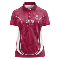 Custom Qatar Football Women Polo Shirt 2026 Come On The Maroons - Wonder Print Shop
