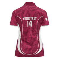 Custom Qatar Football Women Polo Shirt 2026 Come On The Maroons - Wonder Print Shop