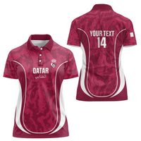 Custom Qatar Football Women Polo Shirt 2026 Come On The Maroons - Wonder Print Shop