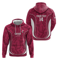 Custom Qatar Football Zip Hoodie 2026 Come On The Maroons - Wonder Print Shop
