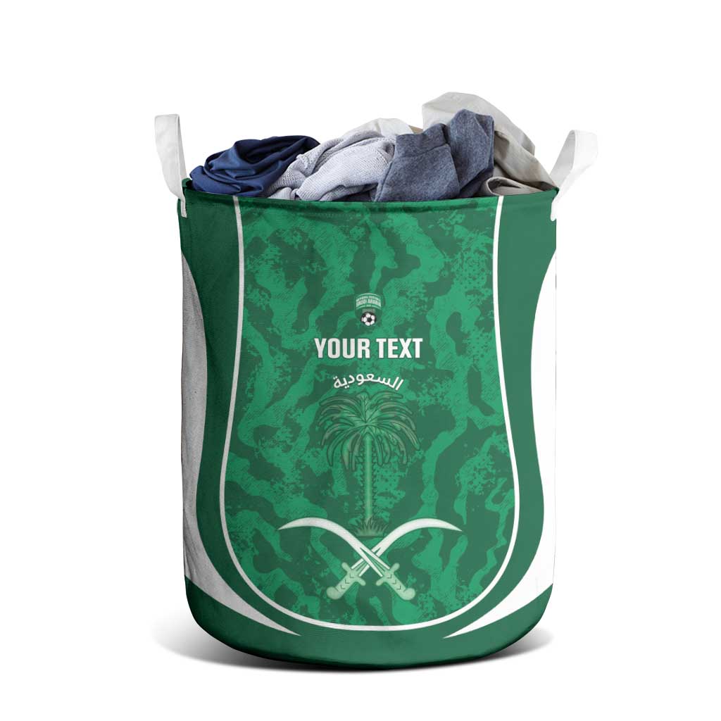 Custom Saudi Arabia Football Laundry Basket 2026 Come On Arabian Falcons - Wonder Print Shop