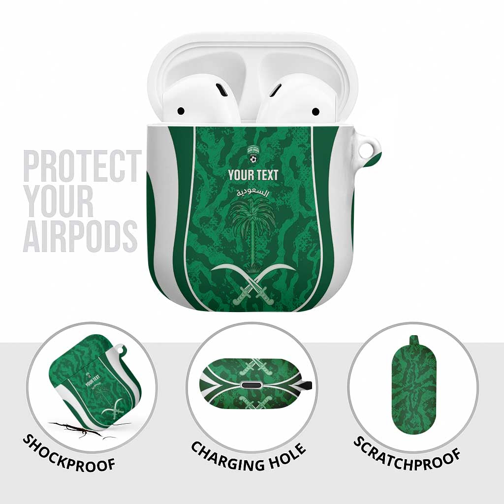 Custom Saudi Arabia Football AirPods Case 2026 Come On Arabian Falcons - Wonder Print Shop