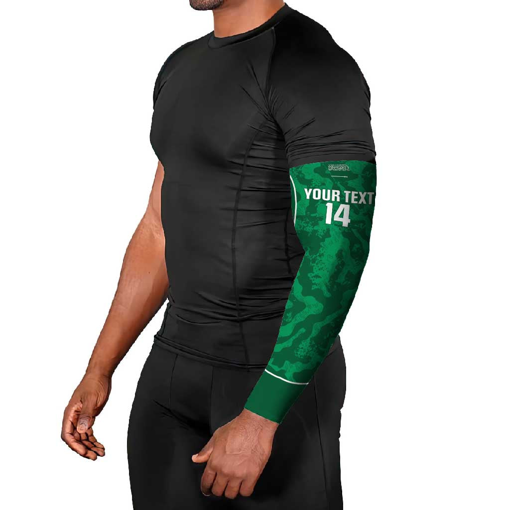 Custom Saudi Arabia Football Arm Sleeves 2026 Come On Arabian Falcons - Wonder Print Shop