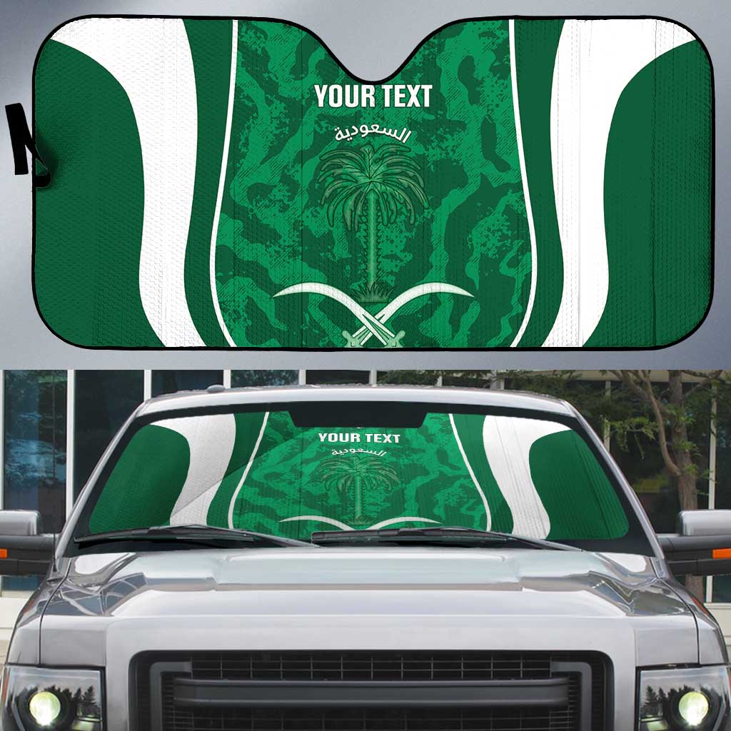 Custom Saudi Arabia Football Auto Sun Shade 2026 Come On Arabian Falcons - Wonder Print Shop