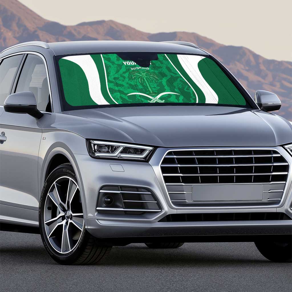 Custom Saudi Arabia Football Auto Sun Shade 2026 Come On Arabian Falcons - Wonder Print Shop