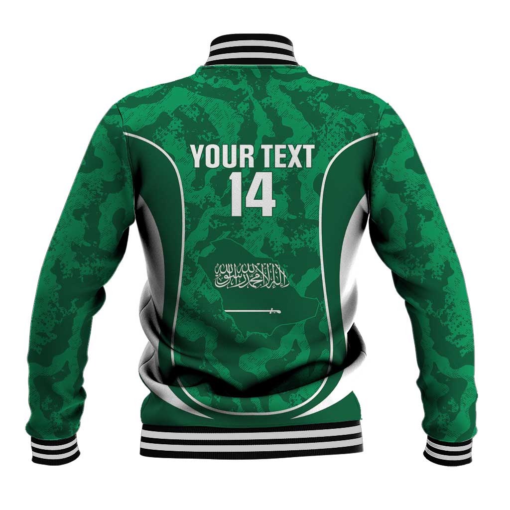 Custom Saudi Arabia Football Baseball Jacket 2026 Come On Arabian Falcons - Wonder Print Shop