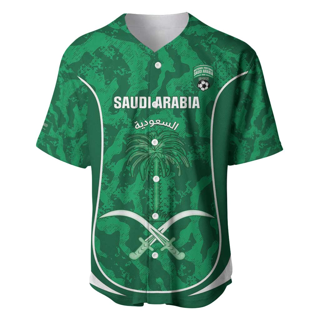Custom Saudi Arabia Football Baseball Jersey 2026 Come On Arabian Falcons - Wonder Print Shop