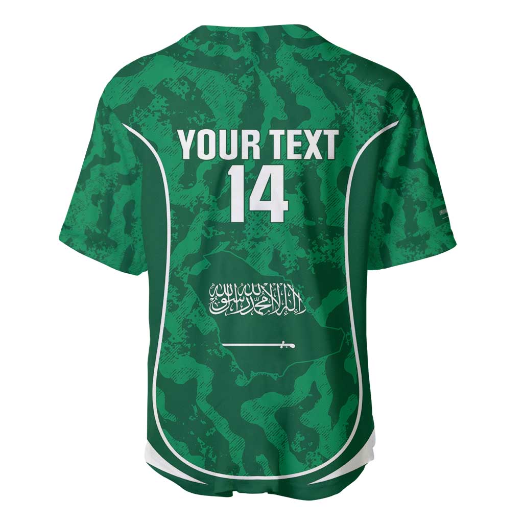 Custom Saudi Arabia Football Baseball Jersey 2026 Come On Arabian Falcons - Wonder Print Shop