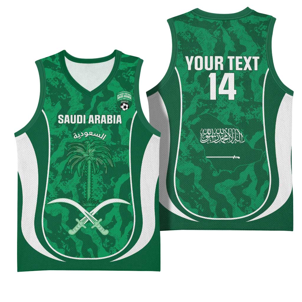 Custom Saudi Arabia Football Basketball Jersey 2026 Come On Arabian Falcons - Wonder Print Shop