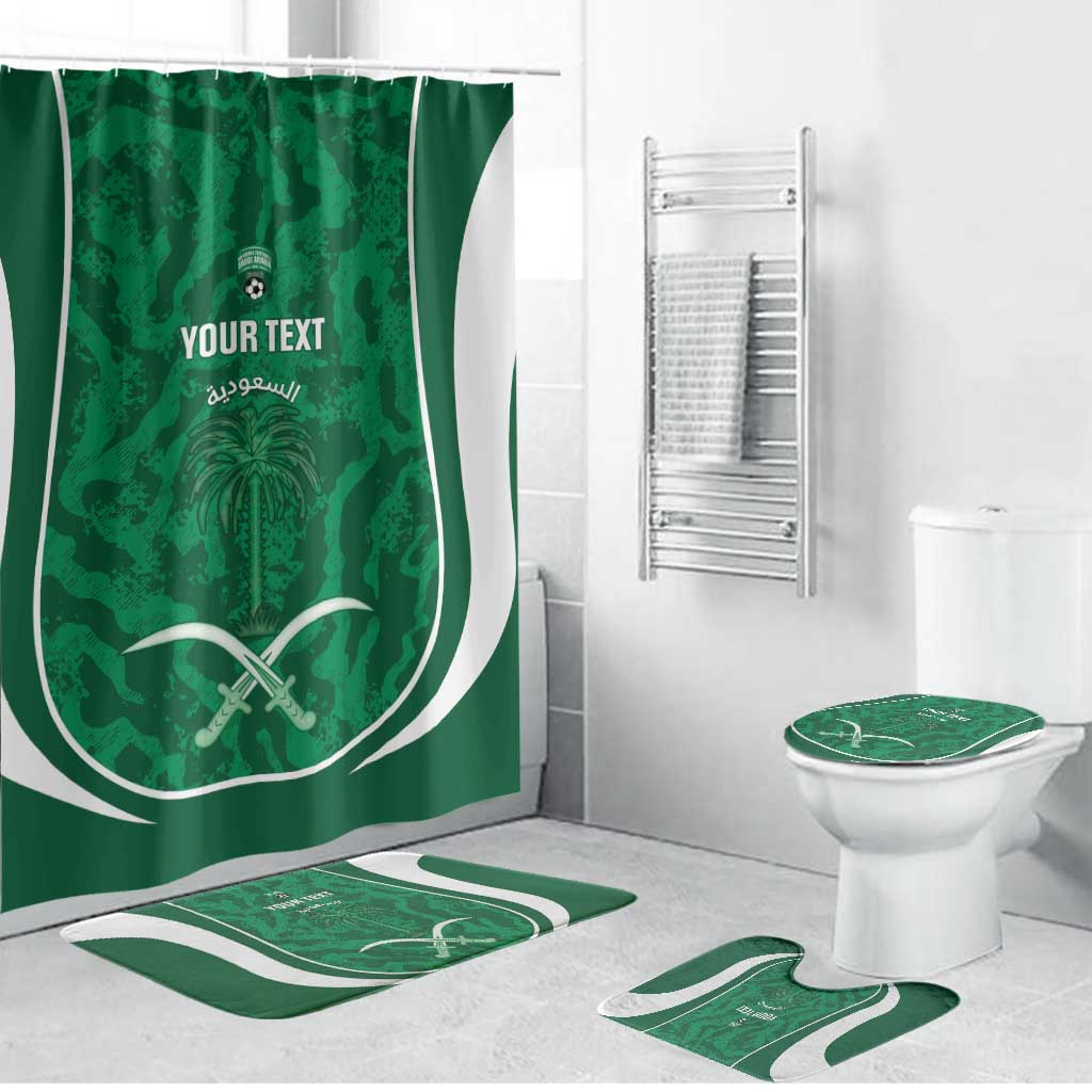 Custom Saudi Arabia Football Bathroom Set 2026 Come On Arabian Falcons - Wonder Print Shop