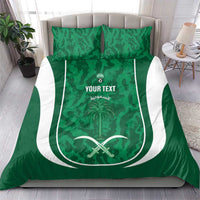 Custom Saudi Arabia Football Bedding Set 2026 Come On Arabian Falcons - Wonder Print Shop