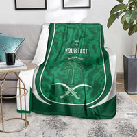 Custom Saudi Arabia Football Blanket 2026 Come On Arabian Falcons - Wonder Print Shop
