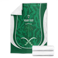 Custom Saudi Arabia Football Blanket 2026 Come On Arabian Falcons - Wonder Print Shop
