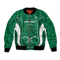 Custom Saudi Arabia Football Bomber Jacket 2026 Come On Arabian Falcons - Wonder Print Shop