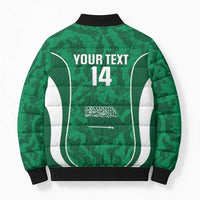 Custom Saudi Arabia Football Bomber Puffer Jacket 2026 Come On Arabian Falcons - Wonder Print Shop
