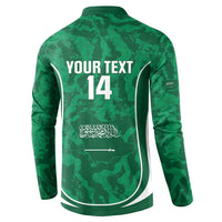 Custom Saudi Arabia Football Button Sweatshirt 2026 Come On Arabian Falcons - Wonder Print Shop
