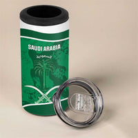 Custom Saudi Arabia Football 4 in 1 Can Cooler Tumbler 2026 Come On Arabian Falcons - Wonder Print Shop