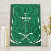 Custom Saudi Arabia Football Canvas Wall Art 2026 Come On Arabian Falcons - Wonder Print Shop